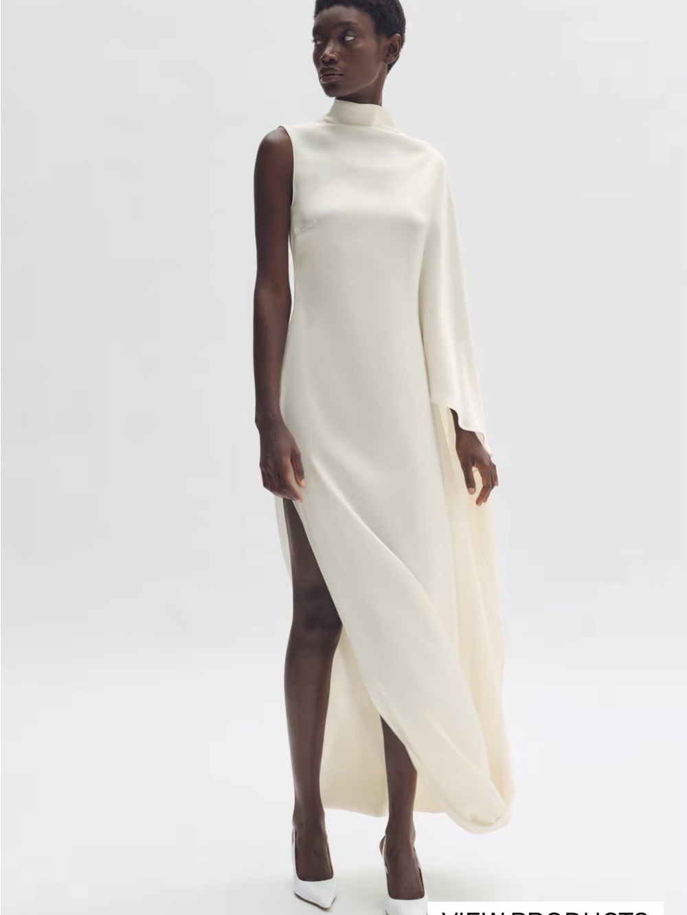 Stella McCartney x H&M One-Shoulder Cream Evening Gown - Picture 3 of 3